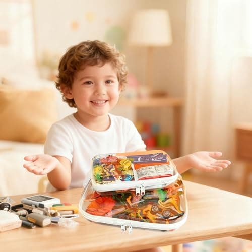 2 Pcs Toy Storage Bags with Double Zipper, Waterproof Toy Storage Bags — view 6