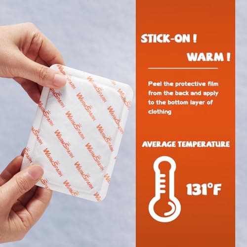 WarmSpark Body Warmers with Adhesive - Heat Warmer Patch Disposable Air Activated Hot Warmers - Up to 12 Hours of Heat - WarmSpark (10 Packs) — view 4