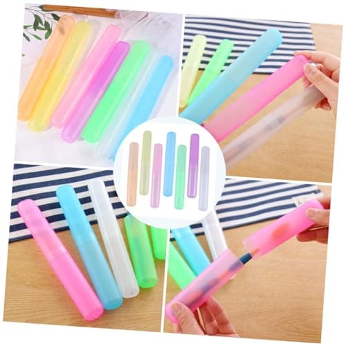 Ciieeo Toothbrush Plastic Box Portable Tooth Brush es Case with 21pcs Breathable Storage Travel and Home — view 3