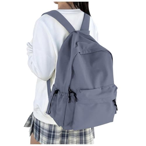 HYC00 School Backpack Womens, Causal Travel School Bags 14 Inch Laptop Backpack Rucksack Bag for Women Teenage Girls Boys Lightweight College Rucksack Water Resistant Bookbag Work Daypack, Blue Purple