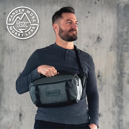 WANDRD Camera Bag - Rogue Sling Crossbody Camera Bag, Made of Ballistic Nylon Fabric, Works As Laptop Bag (Wasatch Green, 9L) — view 3