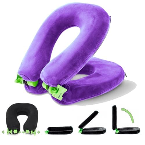 FaceCradle Wanderlust, Travel Neck Pillow, Multi Functions and Modes, Including Sleep Forward, Upgrade to Sleeping Class Face Cradle (Purple)