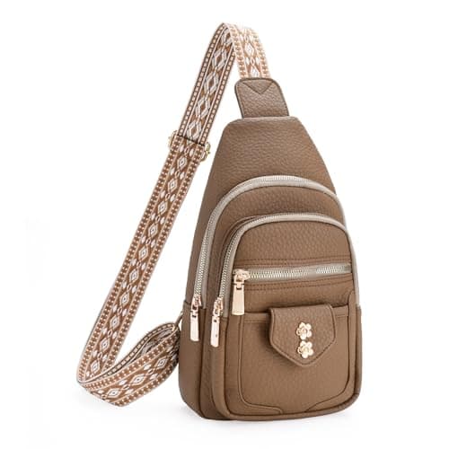 GAEKEAO Sling Bag Crossbody Bags for Women Vegan Leather Fanny Pack Chest Travel Anti Theft Purse Shoulder Bag Handbags Gifts