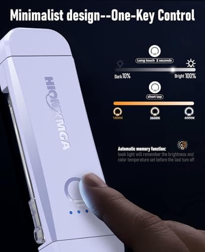 HIONXMGA USB Rechargeable Book Light,Reading Light Clip on Book,3 Colours & Stepless Dimming,Portable & Flexible,Reading Lamp for Books in Bed at Night,Perfect for Booklovers and Kids,Lavender — view 2