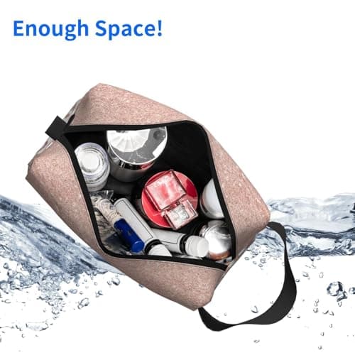 JaoXer Large Travel Cosmetic Bag â€“ Reusable rose gold glitter Print Dopp Kit for Toiletries, Portable Organizer for Men and Women, White, One Size — view 5