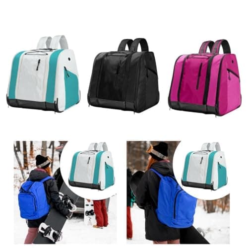 Ski Boot Bag, Sports Bag, Ski Boot Backpack, Equipment Bag, Snowboard Bag. Combines Large Capacity with Abrasion-resistant Base for Transport, White — view 3