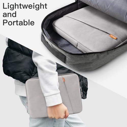 JETech Laptop Sleeve for 13-14 Inch Devices, Light Grey — view 6