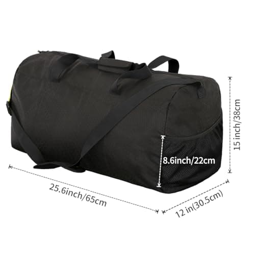 Eono 90L Foldable Travel Duffle Bag Hold All Travel Luggage Bag Holiday Bag with Multi-Pockets for Women Men (Black) — view 2
