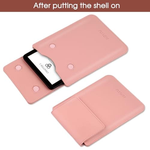 HoYiXi Universal Sleeve Case for 6.8",7" Paperwhite/Colorsoft/Signature Edition 2025 & 2021 Compatible 6.8" Kobo Clara HD/PocketBook/Tolino Protective Case for 6.8'' 7'' ebook Reader, Pink — view 6