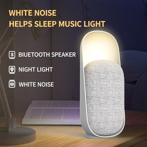 Gemmac 3 in 1 Bluetooth Speaker + Night Light + White Noise Sound Machine, Multifunctional Baby Sound Machine Rechargeable Night Light for Kids Bluetooth Speaker with Nightlight for Bedroom, Gift — view 6