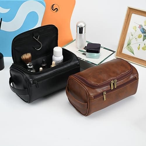 Personalized Large Toiletry Bag for Men,Minimalist Travel Toiletry Organizer Dopp Kit Water-Resistant Shaving Bag for Toiletries Accessories,Door Room Essentials,Ideal Chrismas Gifts for Men — view 5