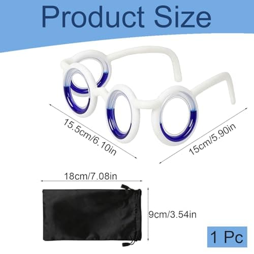 FWYDRJZC Motion Sickness Glasses for Travel – Anti Nausea Dizziness Relief Eyewear for Car, Boat & Air, Portable Glasses for Adults & Kids — view 2