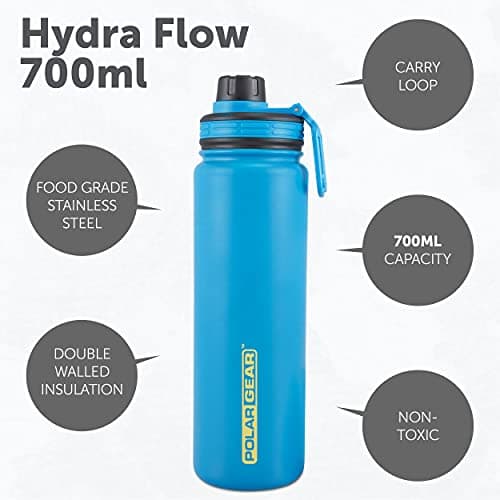 Polar Gear Insulated Water Bottle Blue 700ml Stainless Steel Double Wall — view 3