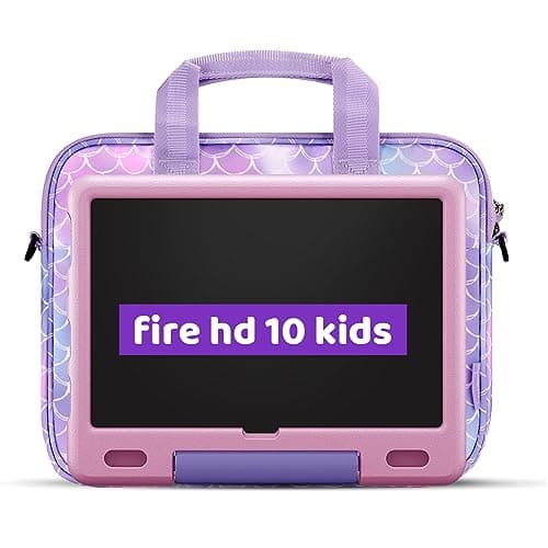 Choco Mocha 12.5 Inch Kids Tablet Bag Sleeves, Carrying Tablet Case Fit for Kids Tablet Fire HD 10 8, Fire HD Pro 10 8, iPad, Kindle, Scale Purple — view 4