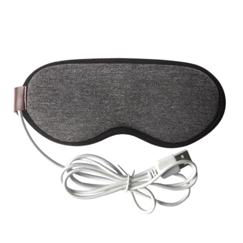 Mipcase USB Steam Eye Mask for Dry Eye and Headache Relief Washable Hot Compress Cotton Cover with USB Power for Travel and Office Use
