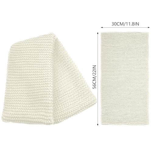 SGQTZDZQ Infinity Scarf Thermal Knitted Scarf, Neck Warmer Loop Scarf for Women, Winter Burgundy Scarf Women Scarf Gifts for Women (White) — view 5