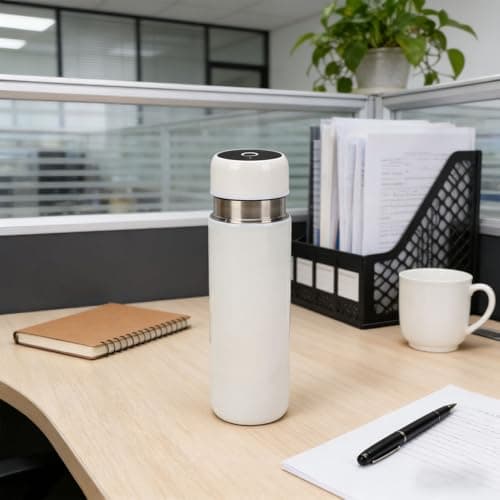 YUEHISY Smart Water Bottle with Fingerprint Lock, Double Layer Stainless Steel Bottle, Stores 10 Fingerprints, for Gym Office, 450ml — view 6