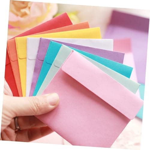 VILLCASE 100pcs Envelopes for Invitations Small Letter Envelopes Stationery Practical for Documents Simple Packing Paper Storage Pouches Replacement Folders Documents Random Color — view 6