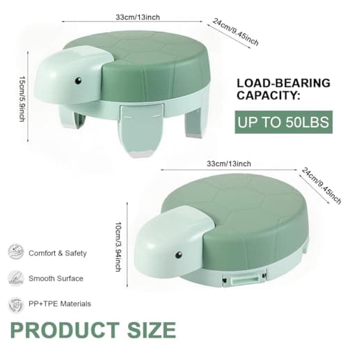Travel Potty for Toddlers Foldable Potty Training Toilet Seat with Storage Bag for Camping (Green) — view 2