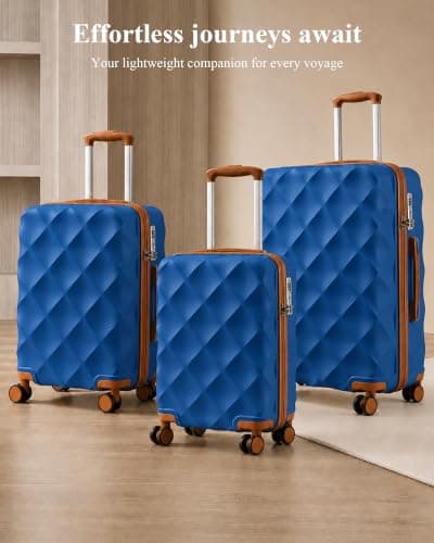 British Traveller 24 Inch Medium Suitcase, Lightweight ABS+PC Luggage — view 6
