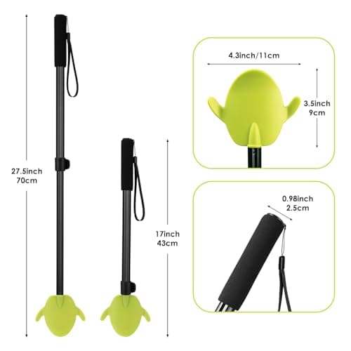 Compression Sock Aid Device for Removing Socks，Sock Assistant,Shoe Horn Long Handle,2 in 1 Adjustable Aluminum Tube 16"-27" Independent Living Aids for Seniors,Elderly, Disabled Men and Women（1 Pack） — view 2