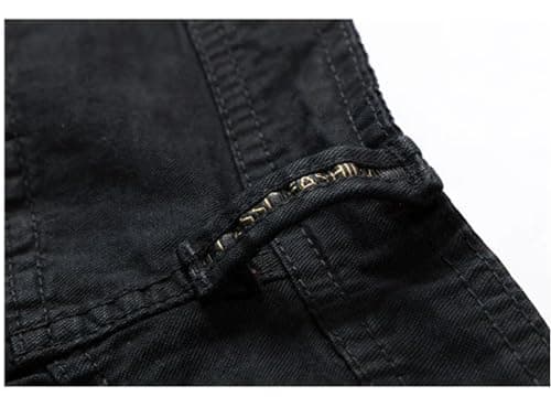 YUECIBAI Sports Running Shorts For Men Men'S Multi Pocket Cargo Shorts Male Cotton Mens Shorts Pants 34 Black — view 6