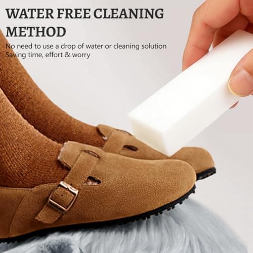 flintronic 2 Pcs Magic Suede Scuff Eraser, Shoe Boot Portable Cleaning Kit, Decontaminate with Polishing Particles for Shoes in Chamois, Nubuck & Sneakers — view 6