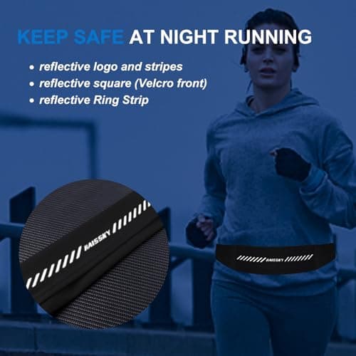 Running Belt Waist Pack Phone Holder Runner Belt Fanny Pack Lightweight Running Pouch for Women Men for iPhone 15 14 13 12 Pro Max, Sweat Resistant Workout Pouch for Running Jogging up to 7.0" — view 6