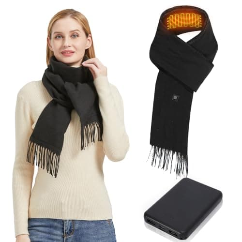 vapesoon Long USB Heated Scarf with 6000mAh Battery Pack for Women Men