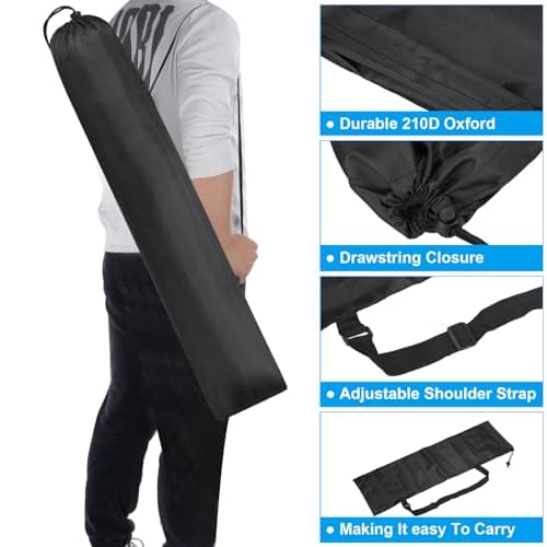 PATIKIL 38x10 Inch Camp Chair Replacement Bag, Nylon Folding Camping Chair Carry Bag Tripod Case with Handle for Outdoor Camping, Black — view 3