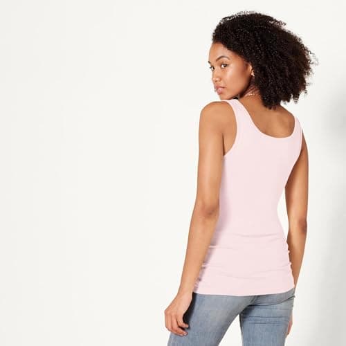 Amazon Essentials Women's Slim-Fit Vest, Pack of 2, Coral Pink/Light Pink, XXL — view 4