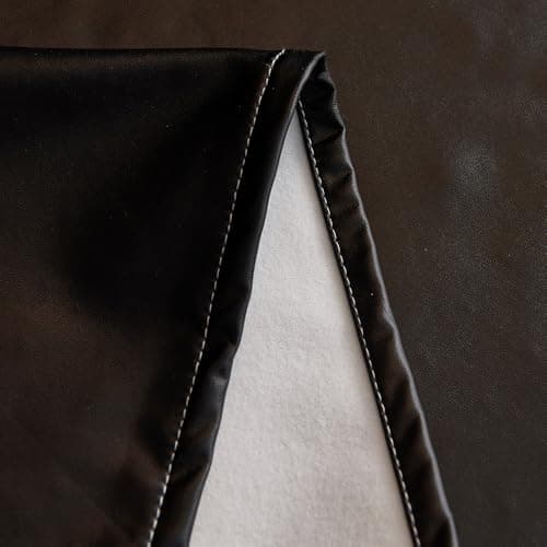 Highdi Throw for Sofa Large, PU Leather Soft Blanket Decorative Throw Blanket, 1 2 3 4 Seater Sofa Throws, Travel Nap Blanket for Chair Couch Bed and Armchair (180x180cm,Black) — view 3