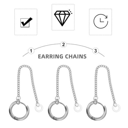 Anti-Lost Earbud Earring Strap Holder 8 Pack for Pierced Ears — view 3