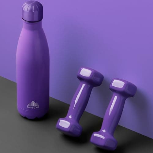 Mont-Clair l'O Stainless Steel Water Bottle, Vacuum Insulated - BPA Free, 12h Hot & 24h Cold Drinks, Metal Water Bottle 500ML Leakproof, Ideal for Adult, Kids, Running - Purple — view 6