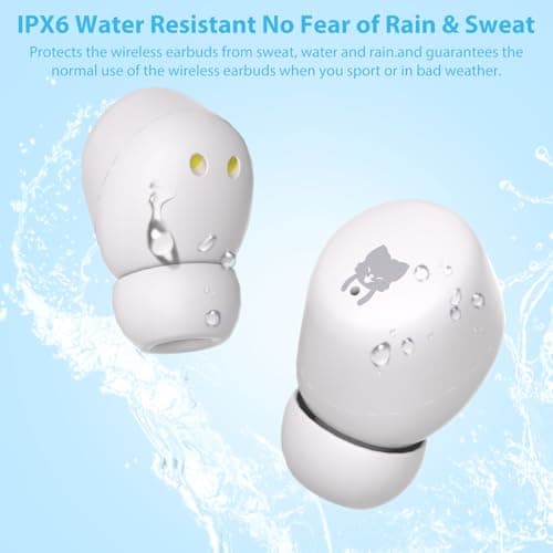 Kids Wireless Earbuds, 85dB Safe Volume Limitted, Earbuds Bluetooth 5.3 with HiFi Stereo & Deep Bass, 30H Play Time, Waterproof, Kids Earbuds with Mic,Earphones for Girls Boys School Travel, Fox — view 6