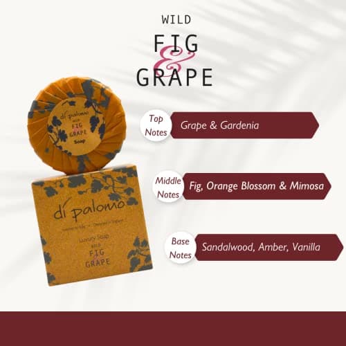 Di Palomo Vegan Wild Fig & Grape Luxury Soap Bar. 100g Hand Soap. Moisturising Skin Care Ladies & Mens Soap, Luxury Soap Bars For Women & Men. Vegan Hand Wash. Italian — view 2