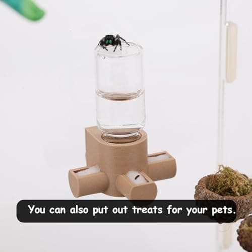 Daerky Jumping Spider Water Dispenser, Magnetic Hanging Feeder,Suitable for Jumping Spiders,Tarantulas, Praying Mantises,Arboreal Animals, and Other Small Animal Enclosure Accessories,5ML (Pink) — view 5