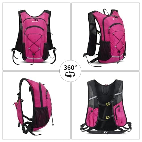 Asnewkit Lightweight Hiking Backpack, 18L, Red — view 2