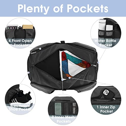 Sportsnew Yoga Mat bag, Gym Bag with Shoes Compartment and Wet Pocket, Yoga Tote Bag with Adjustable Strap for Daily Travel Pilates Office — view 3