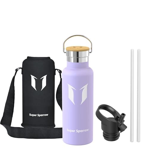Sparrow Metal Water Bottle with Straw - Insulated Water Bottles Kids 500ml — view 2