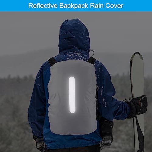 PATIKIL Waterproof Backpack Rain Cover 65-75L XL Silver Tone — view 4