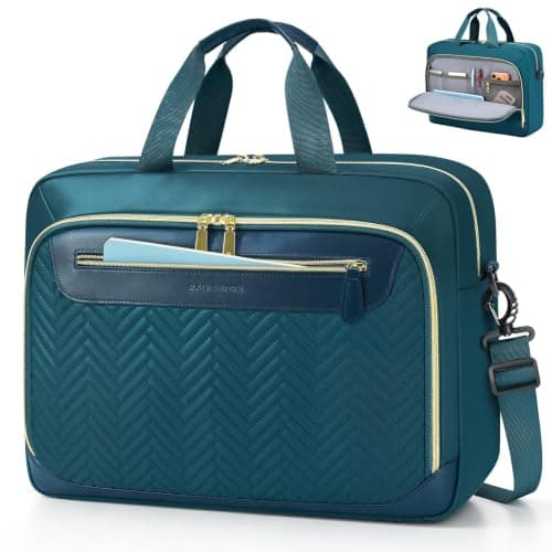 RAINSMORE 17.3 Inch Laptop Bag for Women Water Resistant Briefcase