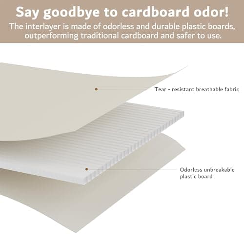 XIVIRACK 20 Pack Drawer Organizer for Clothes, Underwear Drawer Organizer Bins, Foldable Fabric Closet Storage Organizers, Drawer Dividers for Bras Undies Socks Ties, Beige — view 6