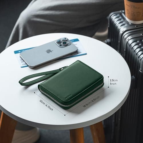 VULKIT Passport Holder Travel Wallet with AirTag Holder RFID Blocking Leather Document Airplane Holiday Essentials Organiser Bag — view 6
