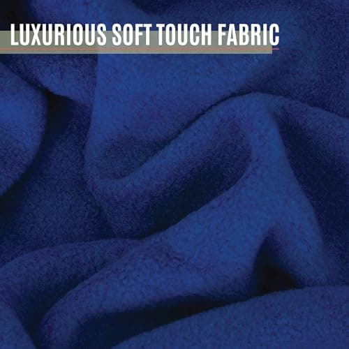 Milestone Thermal Fleece Blanket/Soft Touch Fabric/Cosy Extra Layer for Travel & Days Out / 120 x 150cm (Blue) — view 2