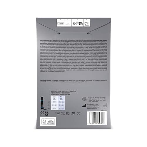 Healthcare by Amazon Medical Compression Socks, Class I (18–21 mmHg), Graduated Compression – for Flights, Travel & DVT Prevention, Breathable & Anti-Odour, Black, Size S/M (35–39) — view 5