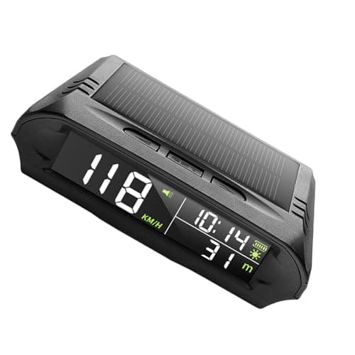 KMGDM Car Head Up Display Solar Powered 1000mAh Battery Ideal for Daily Commute and Long Distance Travel Improves Road Dashboard Information Projector — view 4