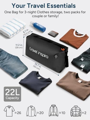 travel inspira Vacuum Bags for Travel, TPU Compression Bag, Vacuum Seal Bag — view 3