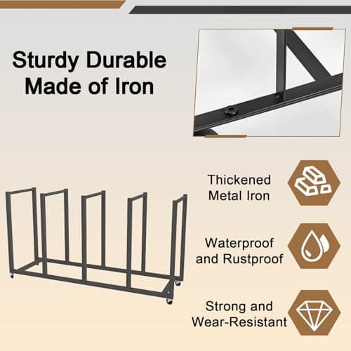 HDYZJQ Carton Storage Rack with Caster Wheels, Carbon Steel Organizer Stand/Utility Cart, for Cardboard/Panel/Packing Box, Portable Utility Cart(Hold 80-110 Pcs) — view 6