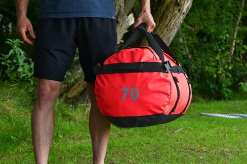 Heavy Duty Kit Bag 70L Red – PVC Tarpaulin Water-Repellent Holdall for Professional Work & Travel – STEIN Metro — view 5